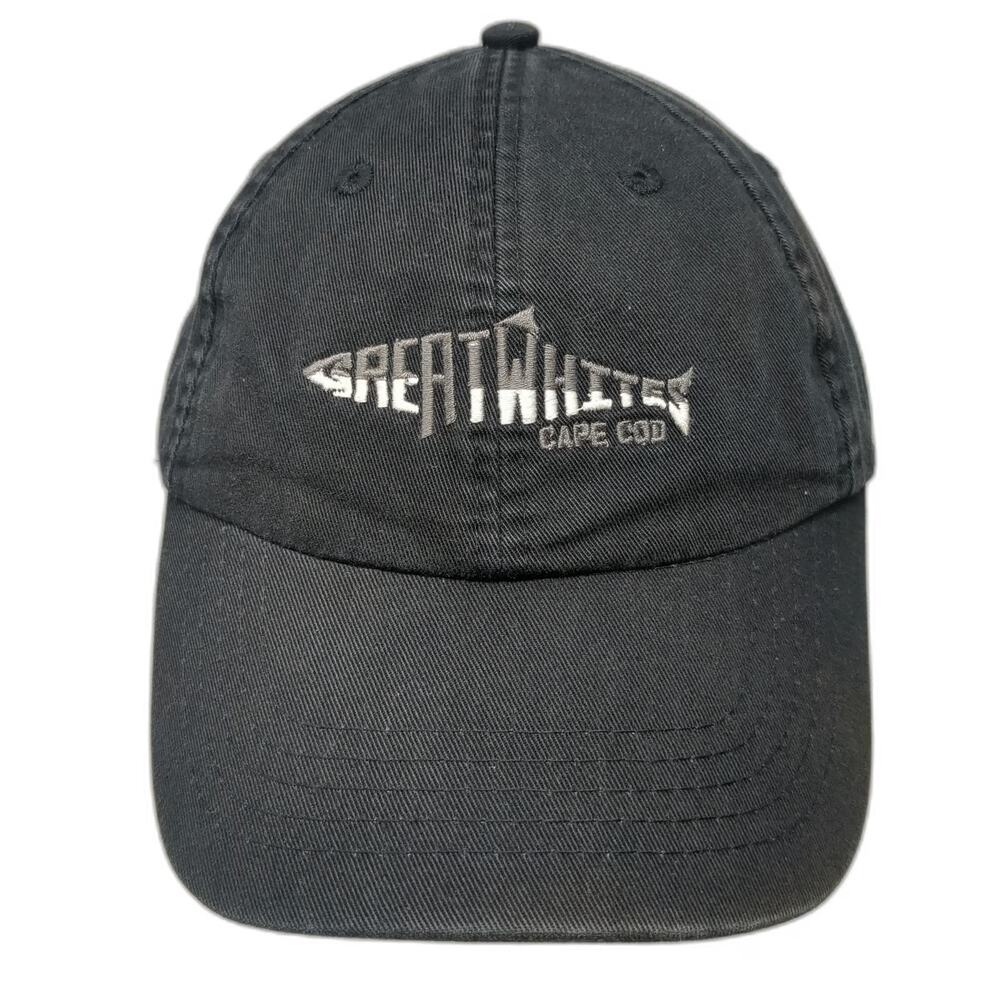 Cuffy's Baseball Cap Black One Size Slideback Great Whites Cape Cod Shark Hat